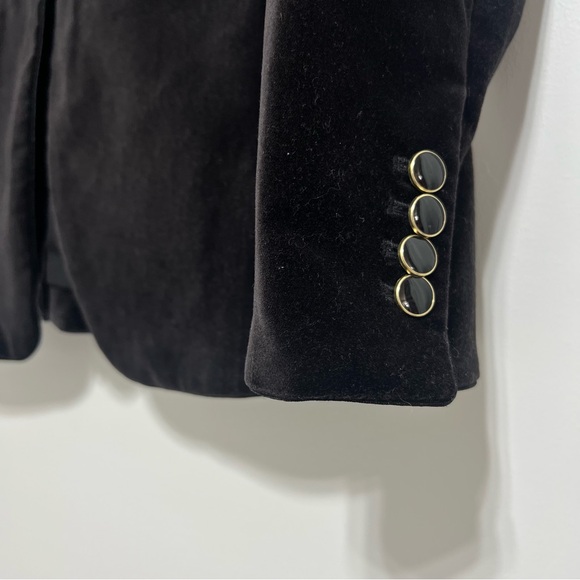 Ann Taylor NWT Black Velvet Classic Minimalist Blazer - Picture 4 of 9